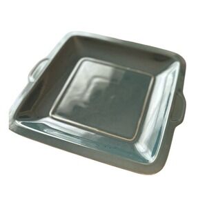 Denby Harlequin‎ Square Serving Dish Teal Blue Excellent Handcrafted Stoneware